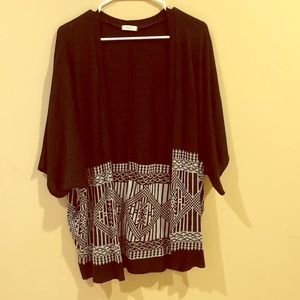 Black & kimono cardigan